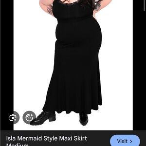 Chic Black Maxi Mermaid Skirt